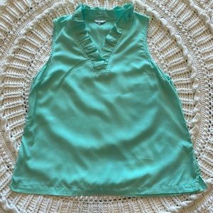 Turquoise Crown & Ivy sleeveless top